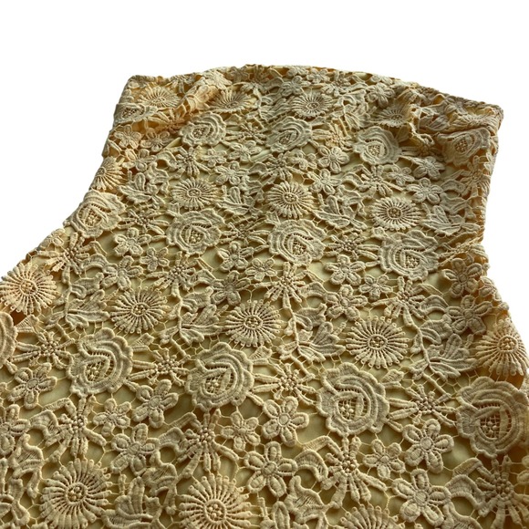 Lulus Women L Love Poem Yellow Lace Mini Dress Sleeveless Party Cocktail Elegant - Picture 8 of 16